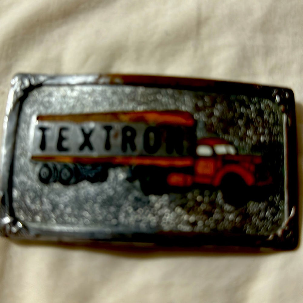 Antique Belt  Buckle “TEXTRON” Semi Truck VGC